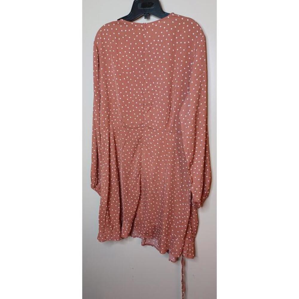 Size 16 Missguided Plus Women's Tea Dress Polka Dot Side Rouching View 3